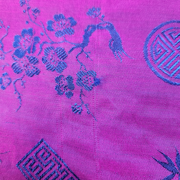 Creative Edge Imports 100% Silk Wrap Scarf Purple Blue - Picture 4 of 12